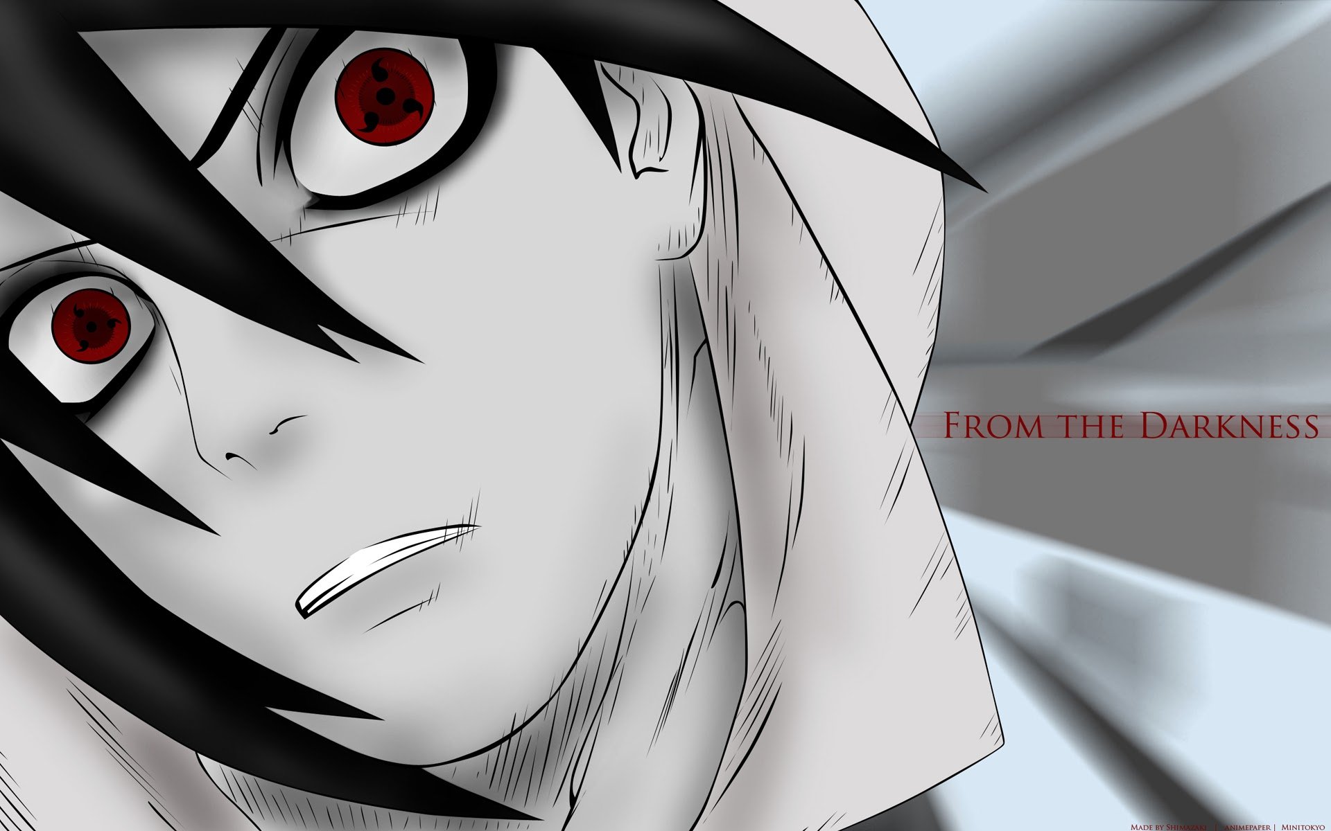 sasuke uchiha mangekyou sharingan eyes image hd anime wallpaper