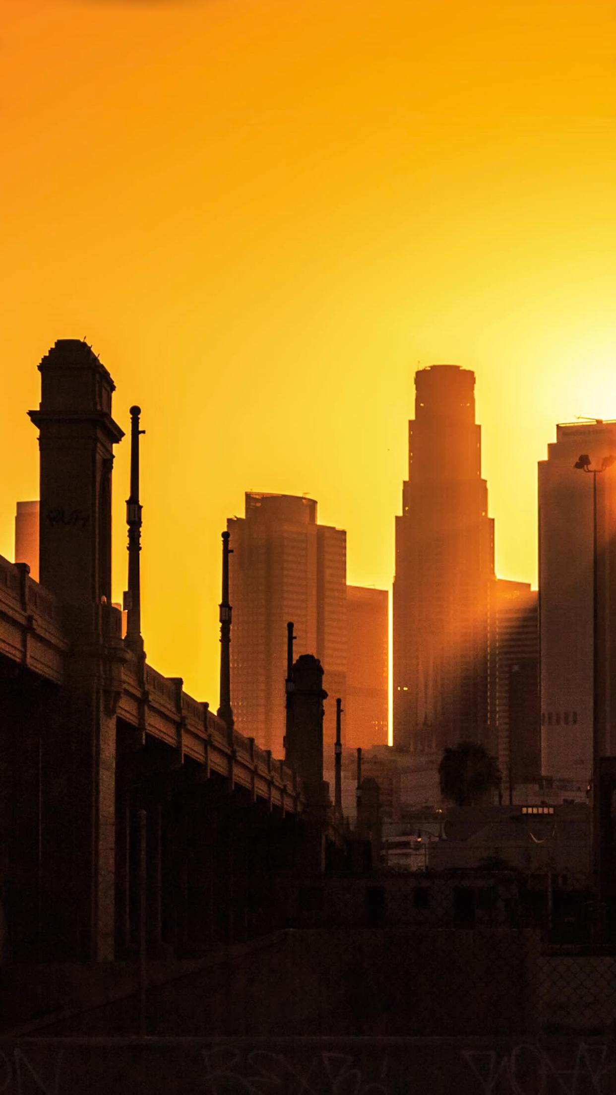 Los Angeles City Sunset Wallpaper For iPhone Pro Max X