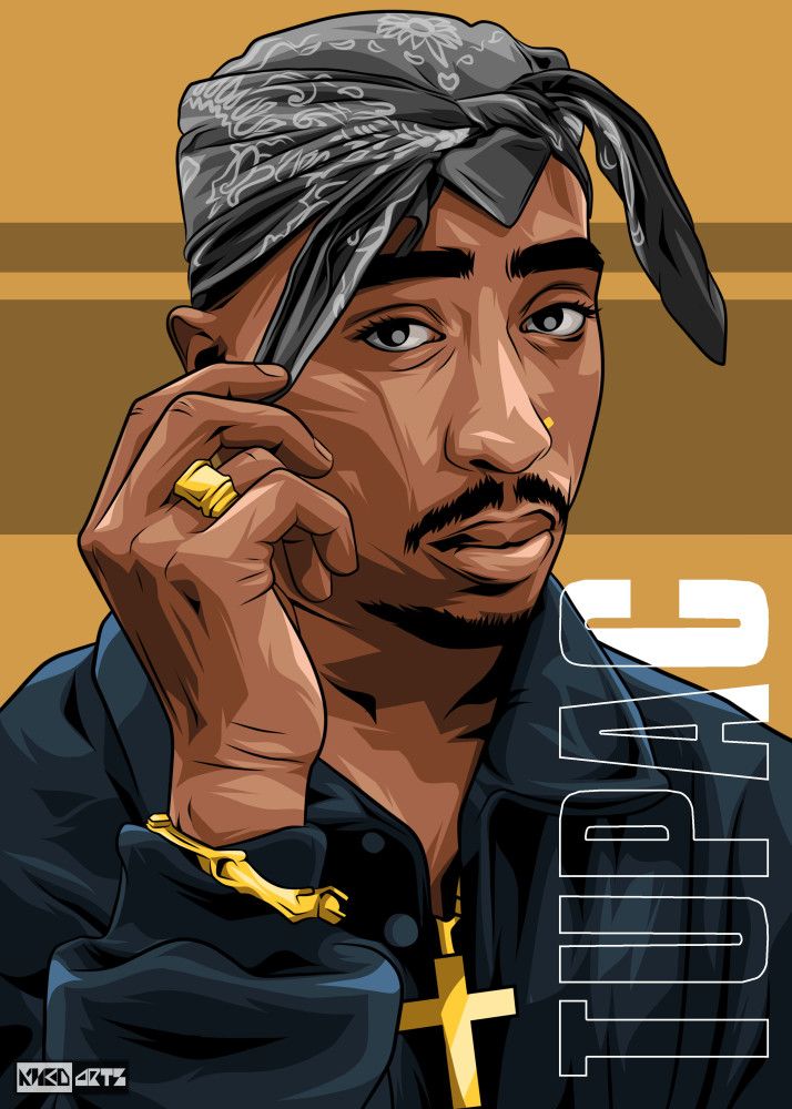 Tupac Shakur In Hip Hop Artwork Art