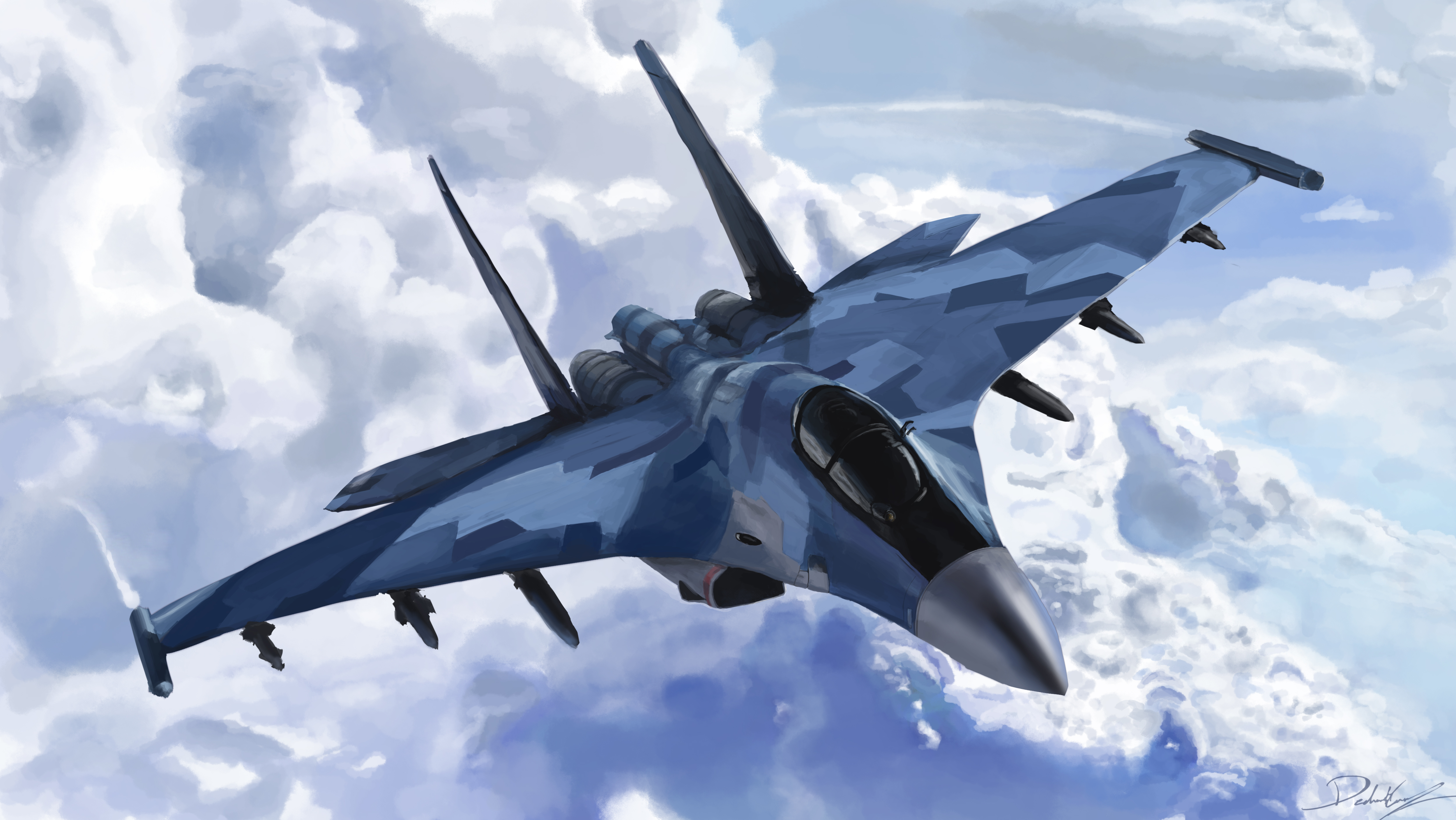 Sukhoi Su Fighter Jet Desktop Wallpaper