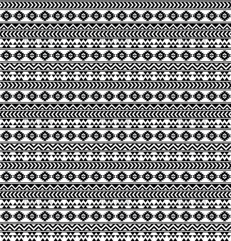 Aztec Tribal Seamless Black And White Pattern Royalty Stock Image