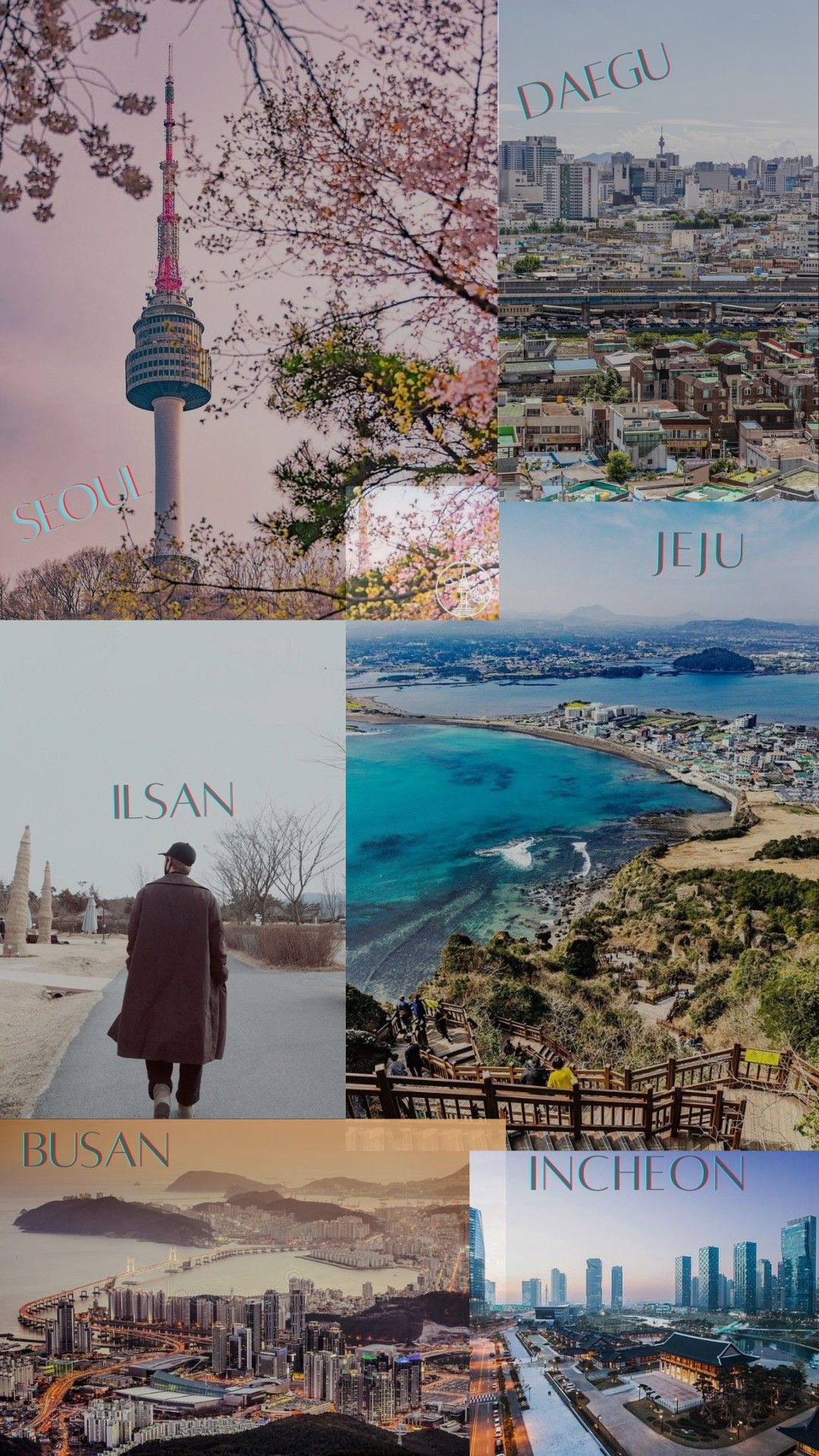 The Collage Shows Many Different Picture And Words Wallpaper