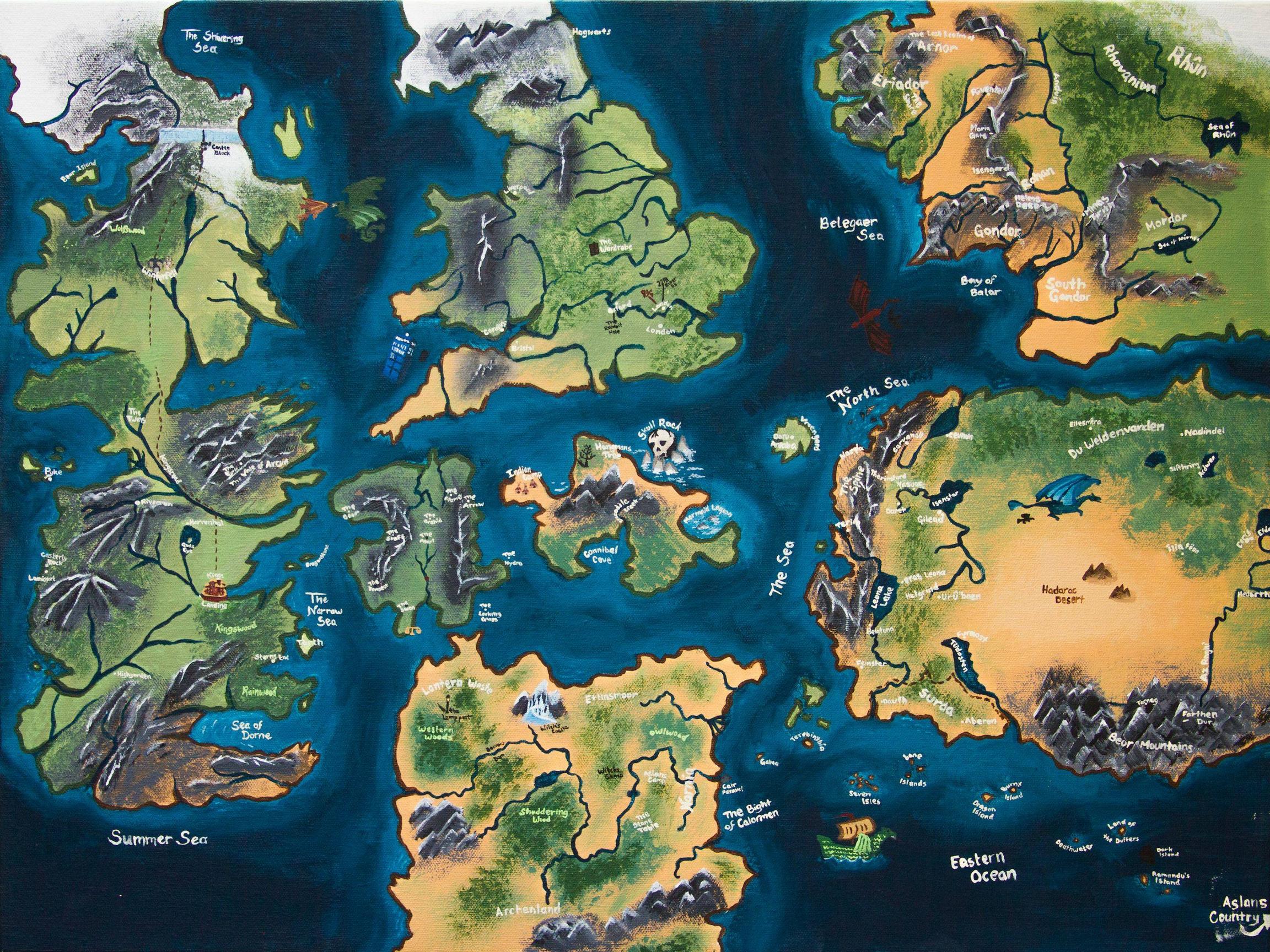 Time For Maps Westeros Middle Earth The Tardis Narnia Lost