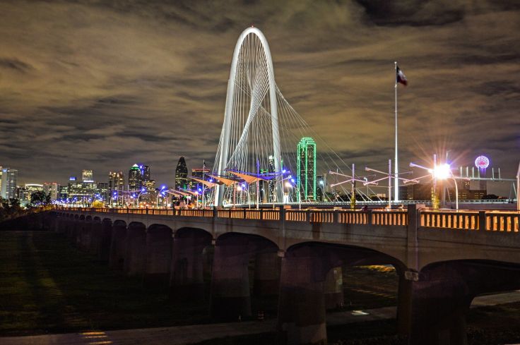Free download Dallas architecture bridges cities City texas Night