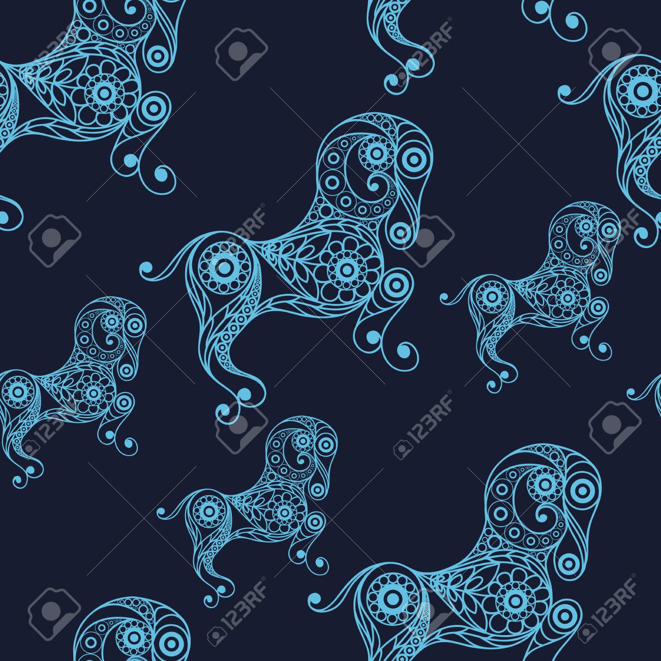 Seamless Texture Background With Lace Pattern Aries For