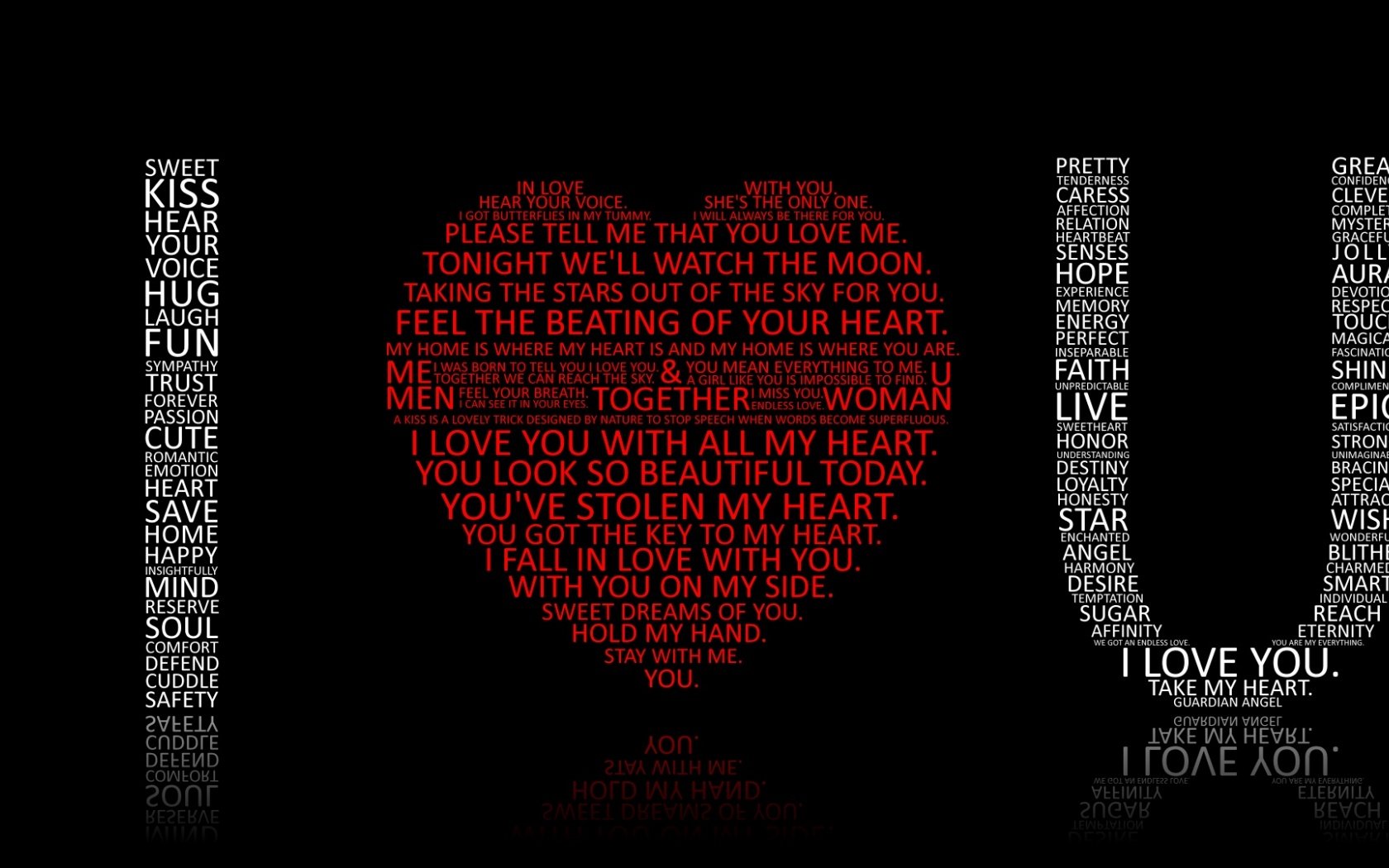 Free download I Love You Words HD wallpaper [1680x1050] for your ...