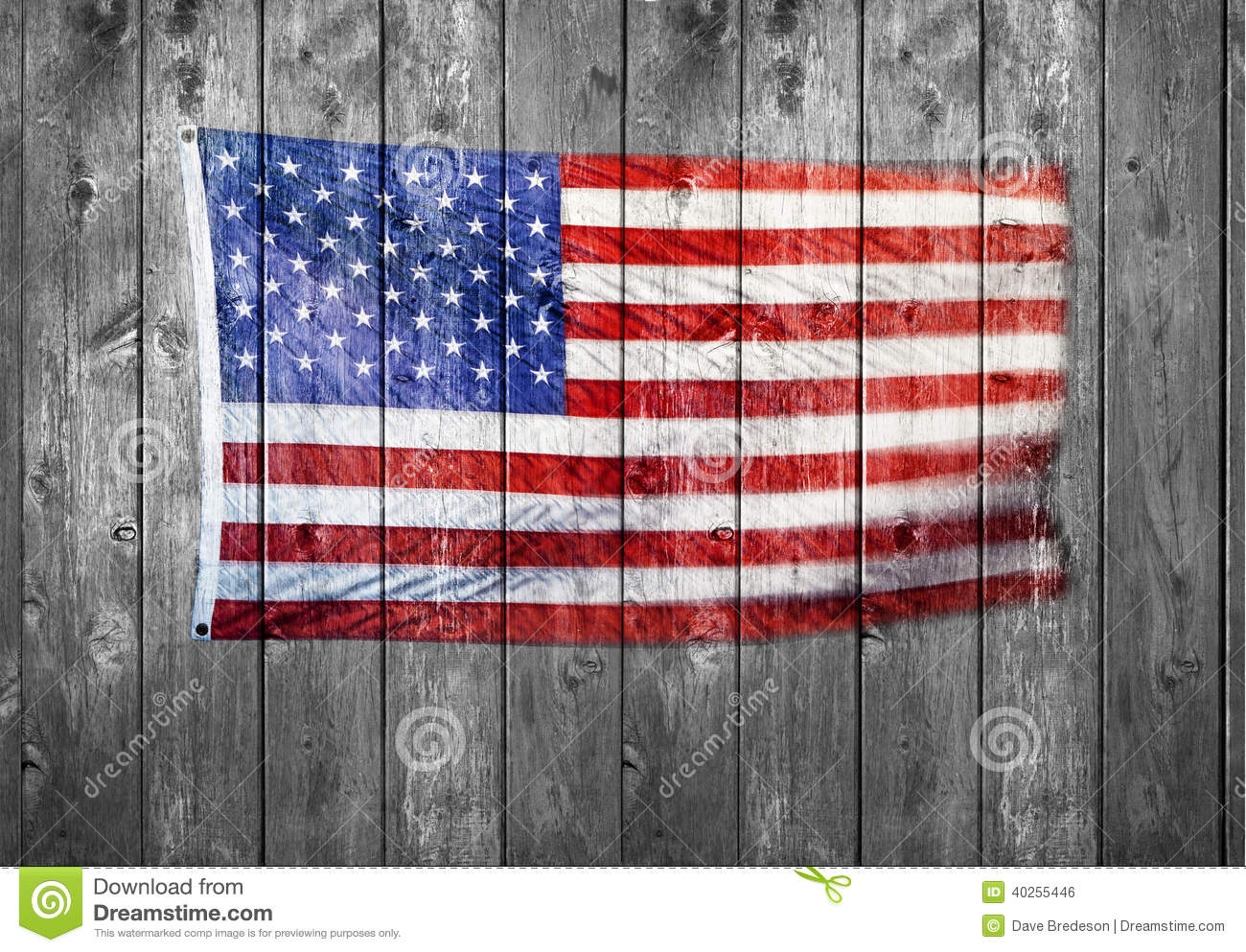 Rustic American Background Flag Wood Background