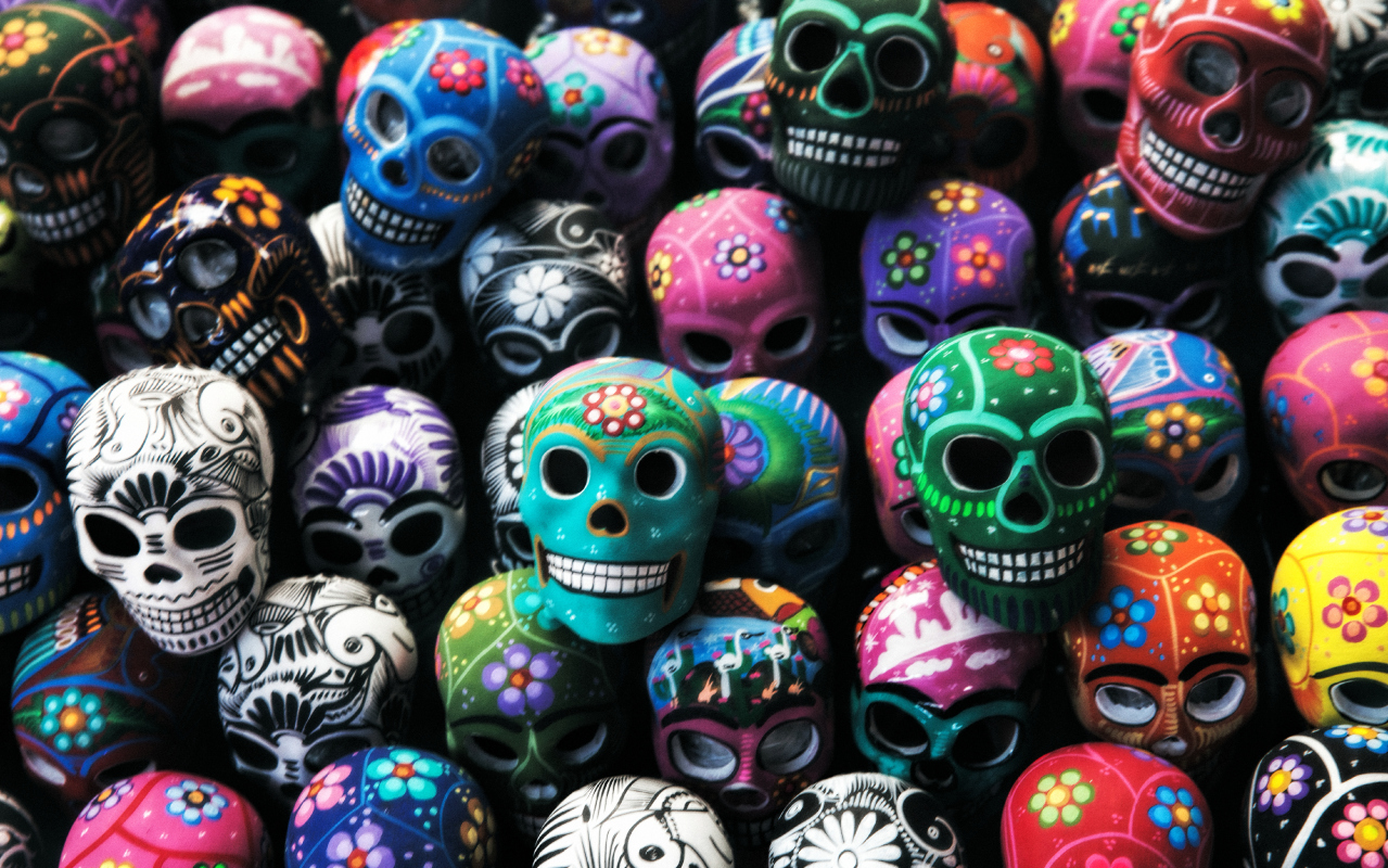 Skull Art Mexico Oaxaca Widescreen Wallpaper Wide
