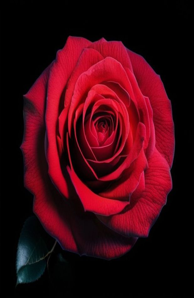 Red Rose Black Background