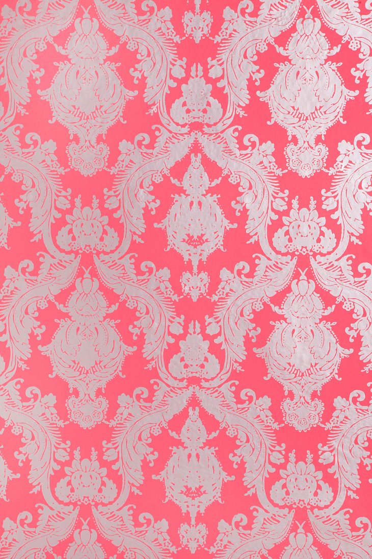 Damsel Removable Wallpaper   Coral   Urban Outfitters 730x1095