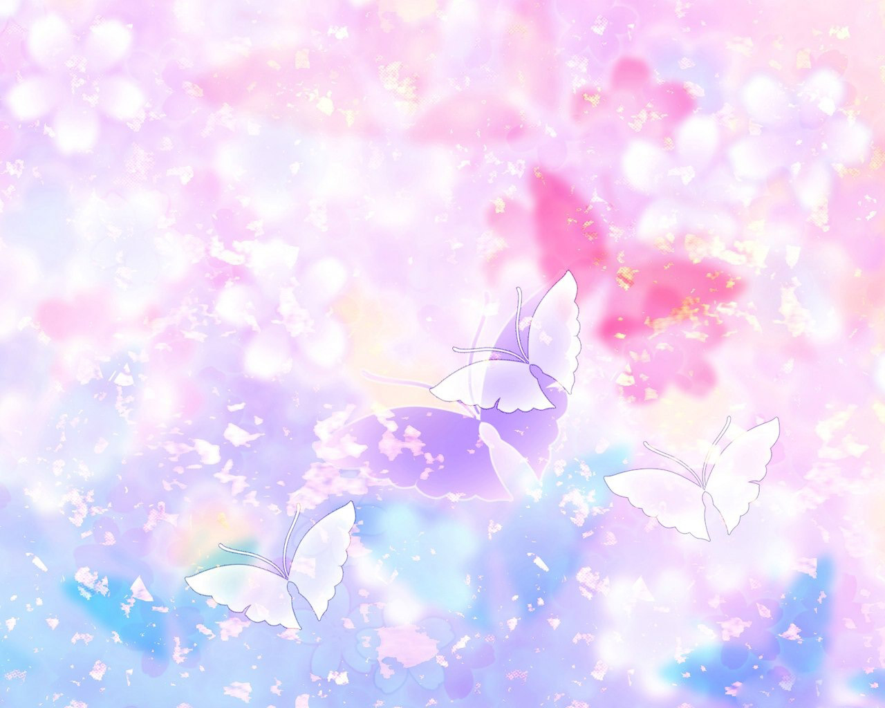 Flowers And Butterflies Clipart Desktop HD Wallpaper