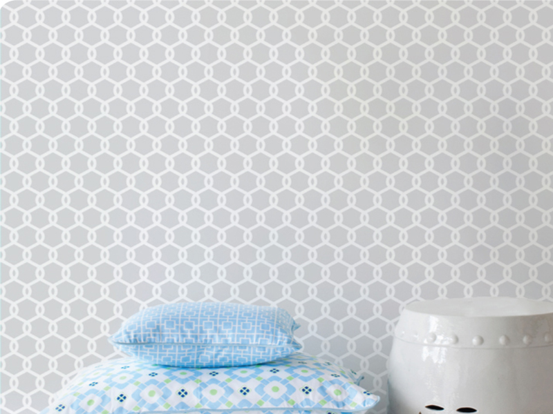 Trellis Small Grey Wallpaper Self Adhesive Made From Fabric