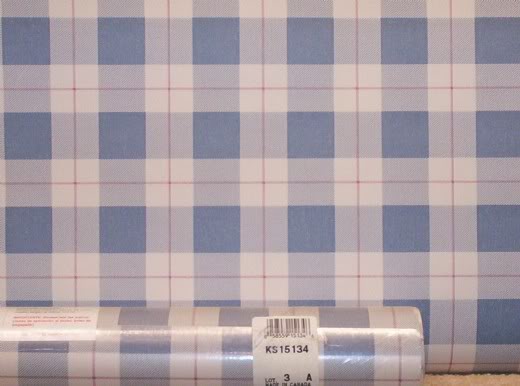 Details About Gray Blue Plaid With Red Stripe On Cream Wallpaper