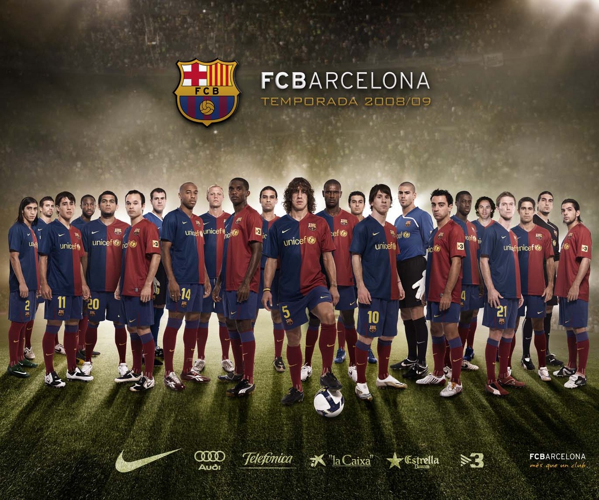 football soccer wallpaper barcelona team squad 01 800x600jpg