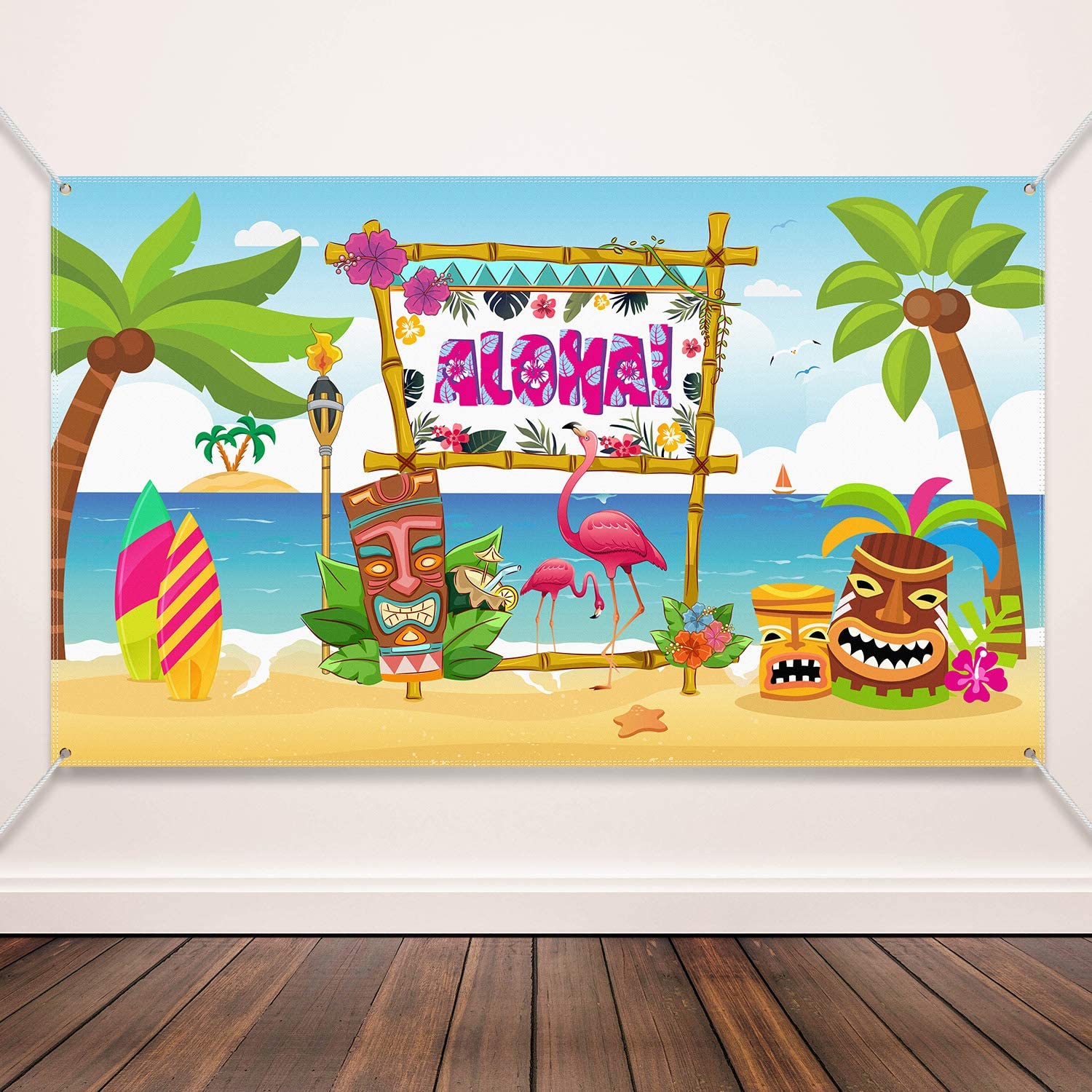 🔥 Download Luau Hawaiian Party Vinyl Backdrop Studio Background Sand