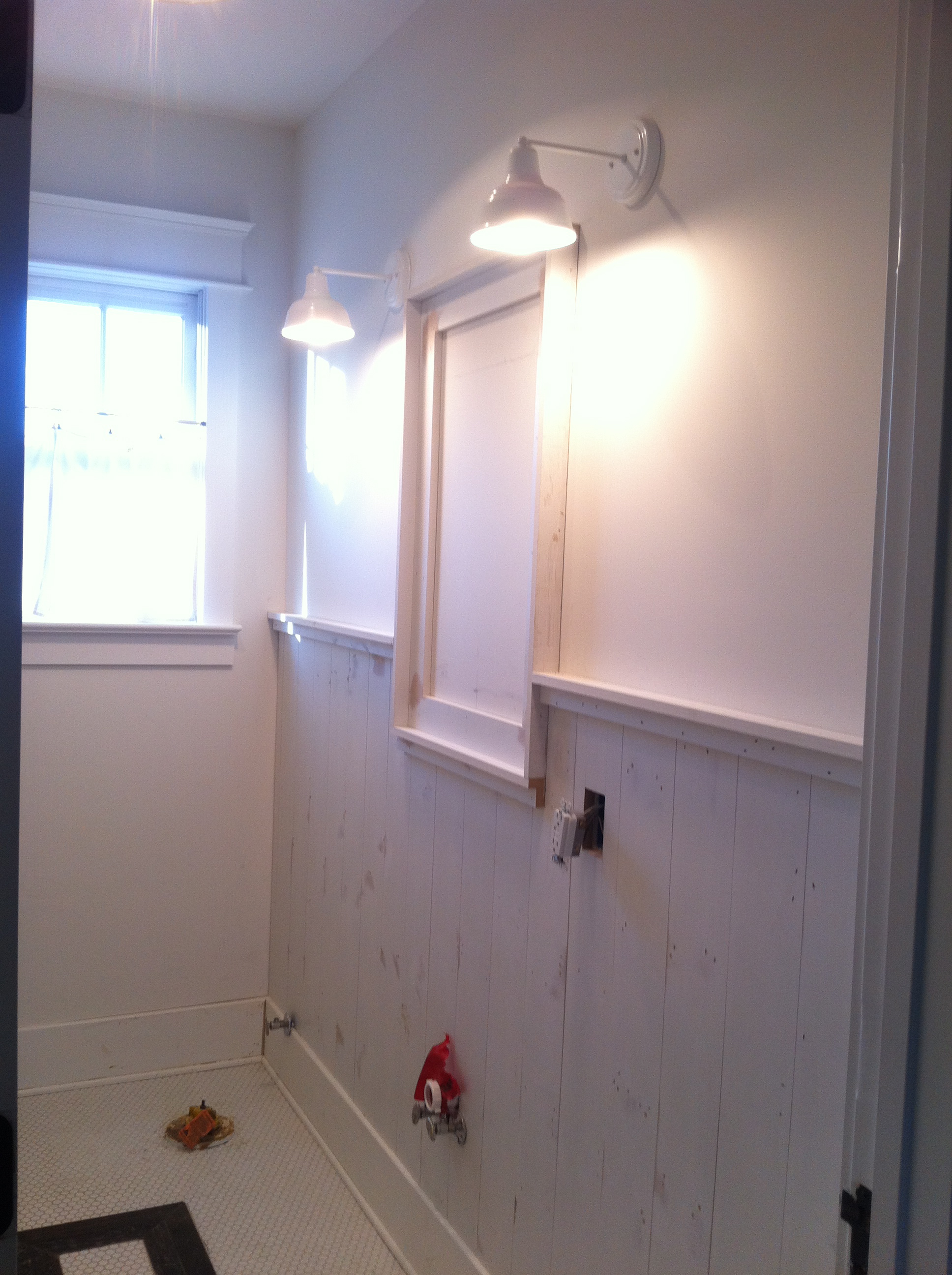 Now That The Wainscoting Is Up Walls Are Ready For Wallpaper