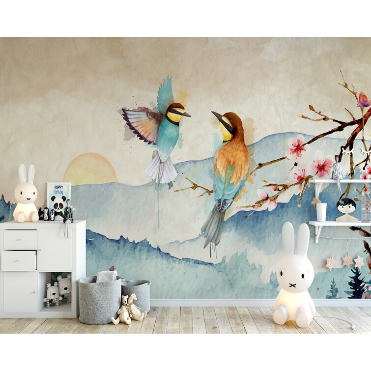 Gk Wall Design Watercolor Floral Winter Landscape Textile