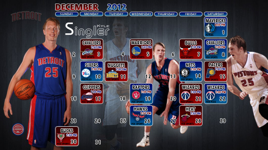 Kyle Singler Detroit Pistons December Schedule Wallpaper