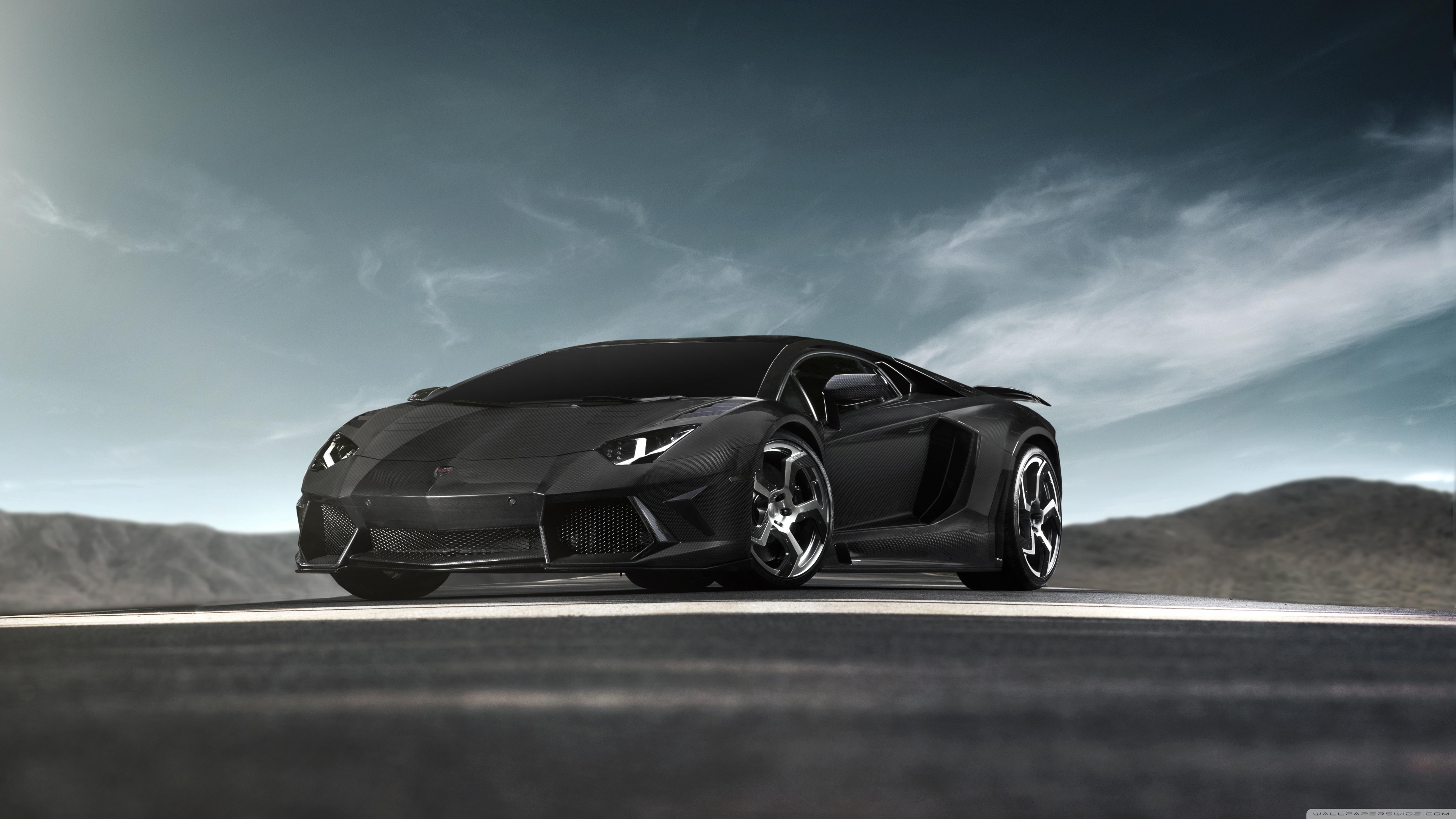 Black Lamborghini Aventador Supercar 4k HD Desktop Wallpaper