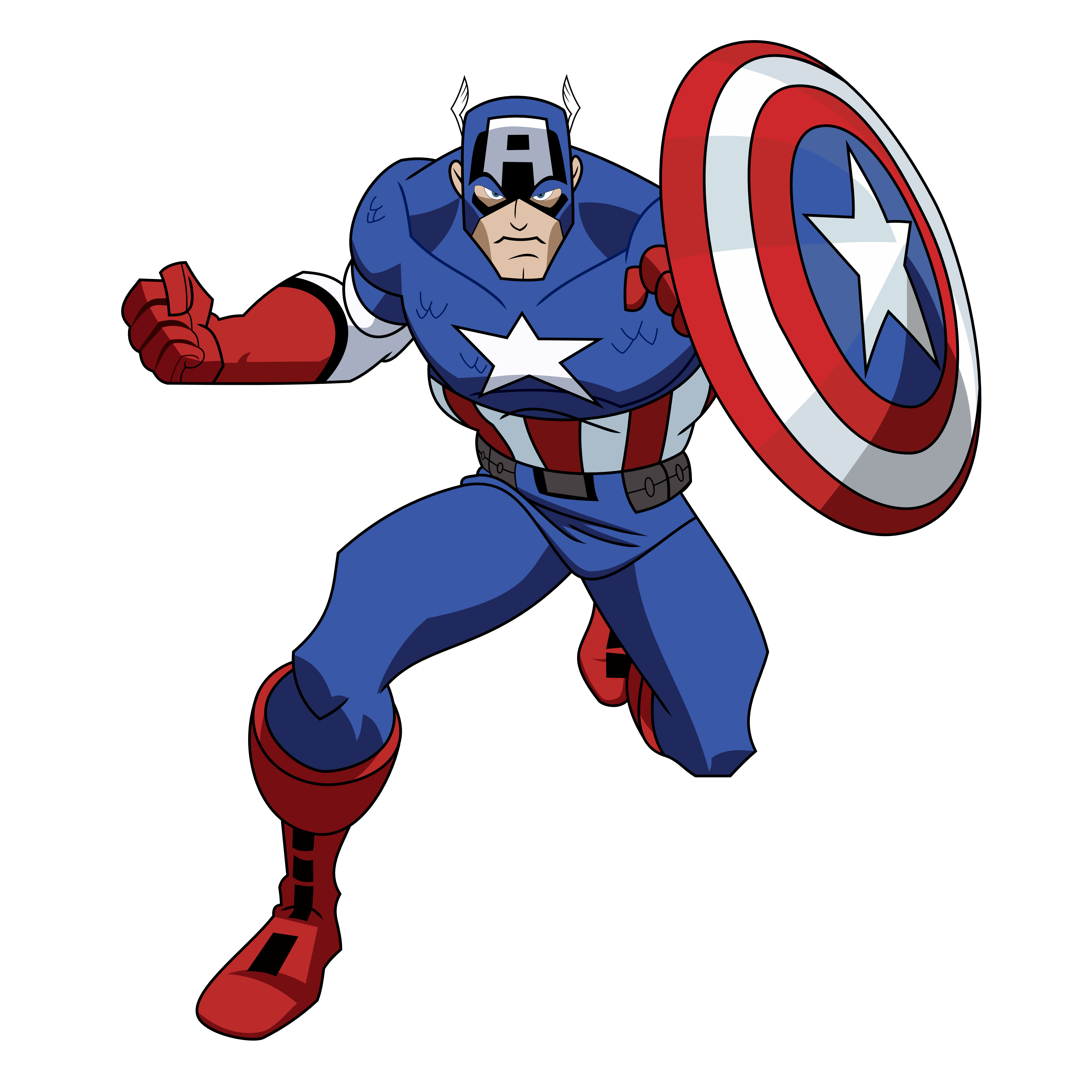 Captain America On White Background Wallpaper And Image