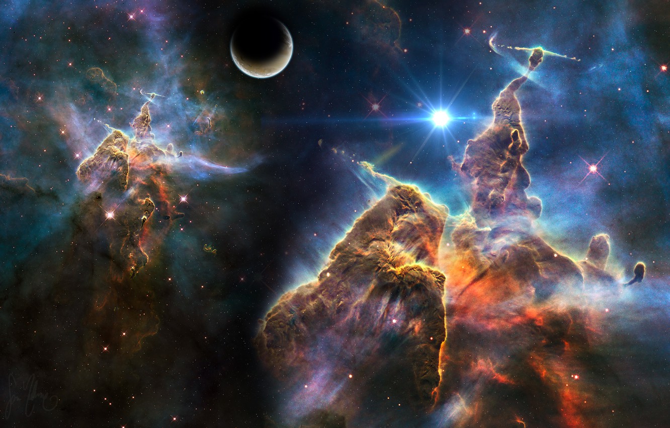 Wallpaper Space Stars Nebula Pla Universe