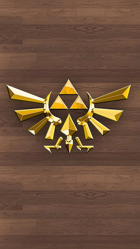iPhone Wallpaper HD Zelda Logo Wood By Appleraicing