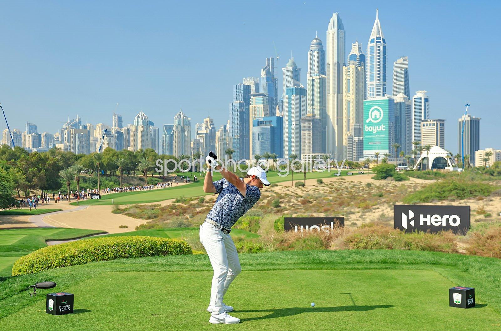 Rory Mcilroy 8th Tee Emirates Club Dubai Desert Classic