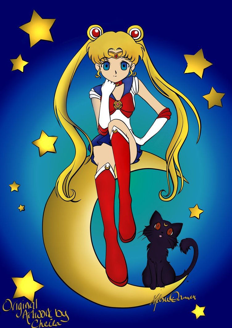 Sailor Moon And Luna By Kyssmyassassin