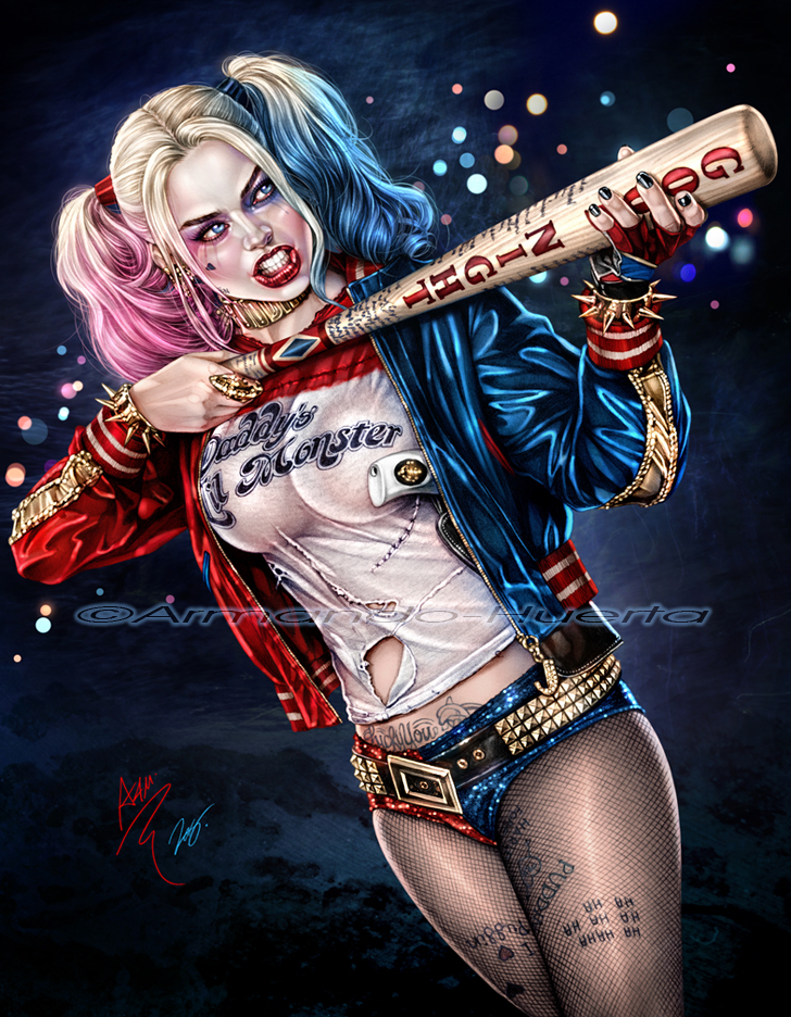 Harley quinn Suicide Squad Color by Armando Huerta