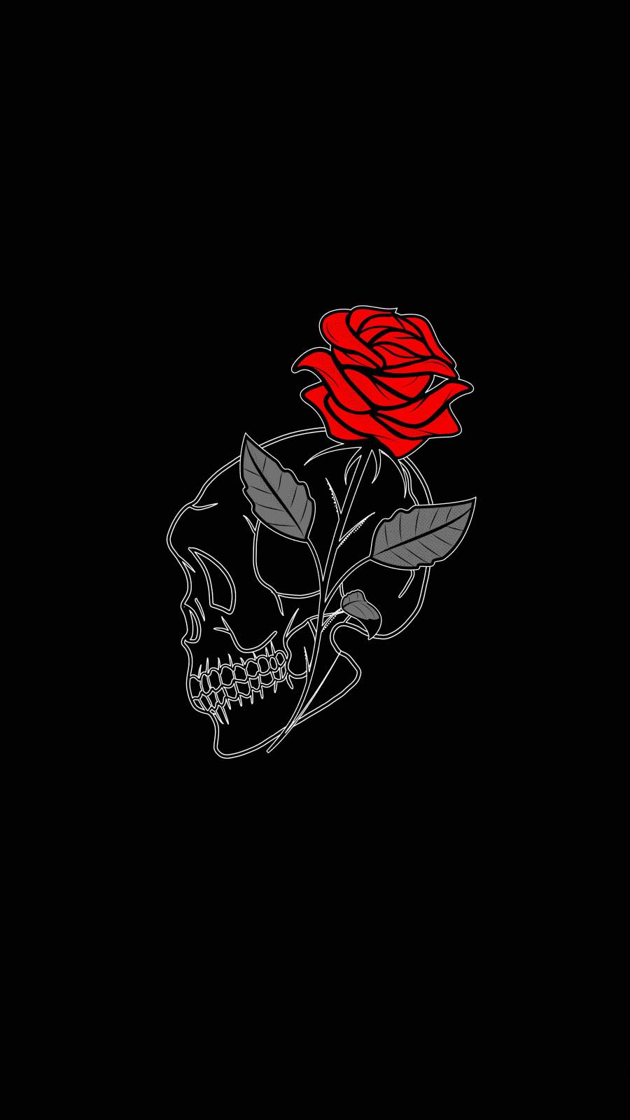 Download wallpaper 938x1668 skull flowers symbols art iphone 876s6  for parallax hd background