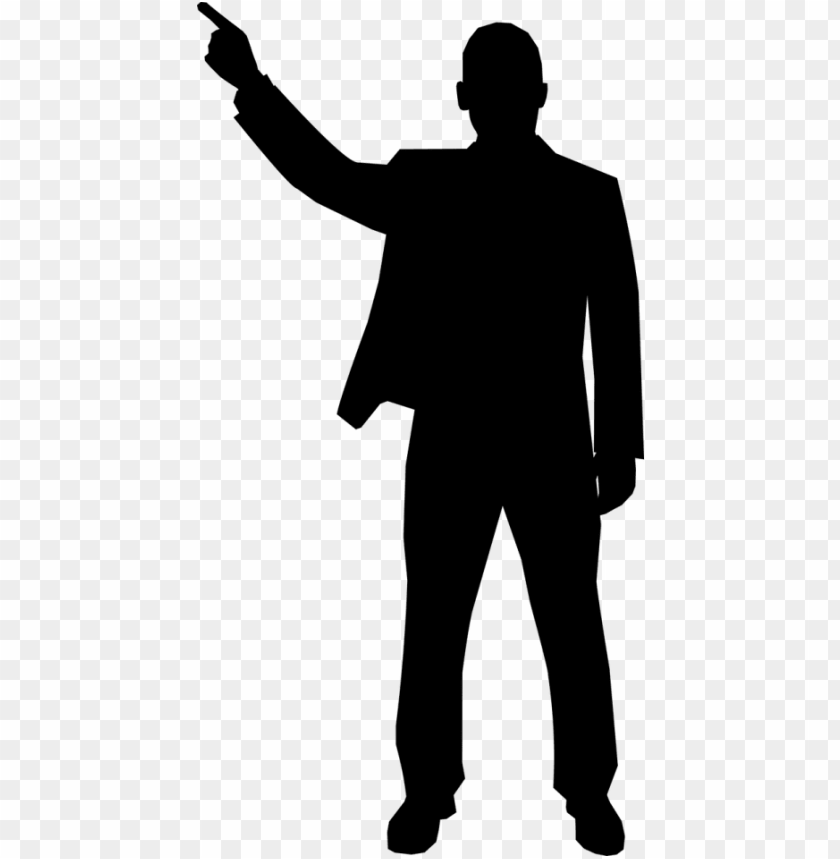 Silueta Hombre Se Alando Png Image With Transparent Background