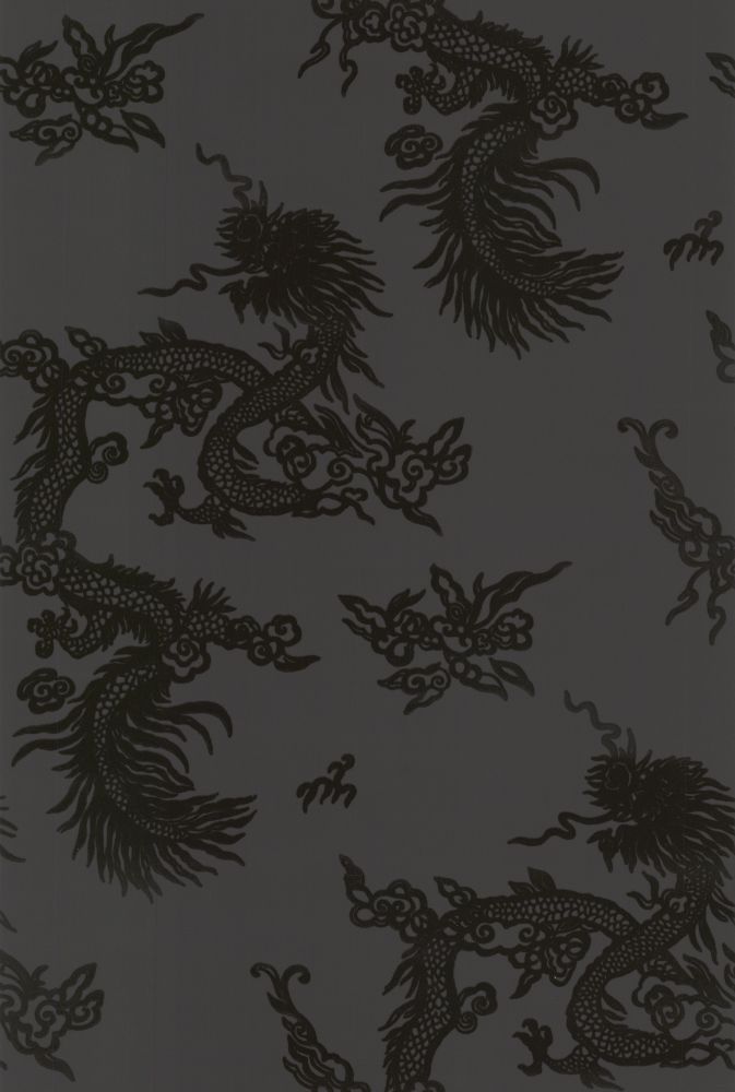 Jinping Dragon Flock Caviar Wallpaper By Ralph Lauren With Image