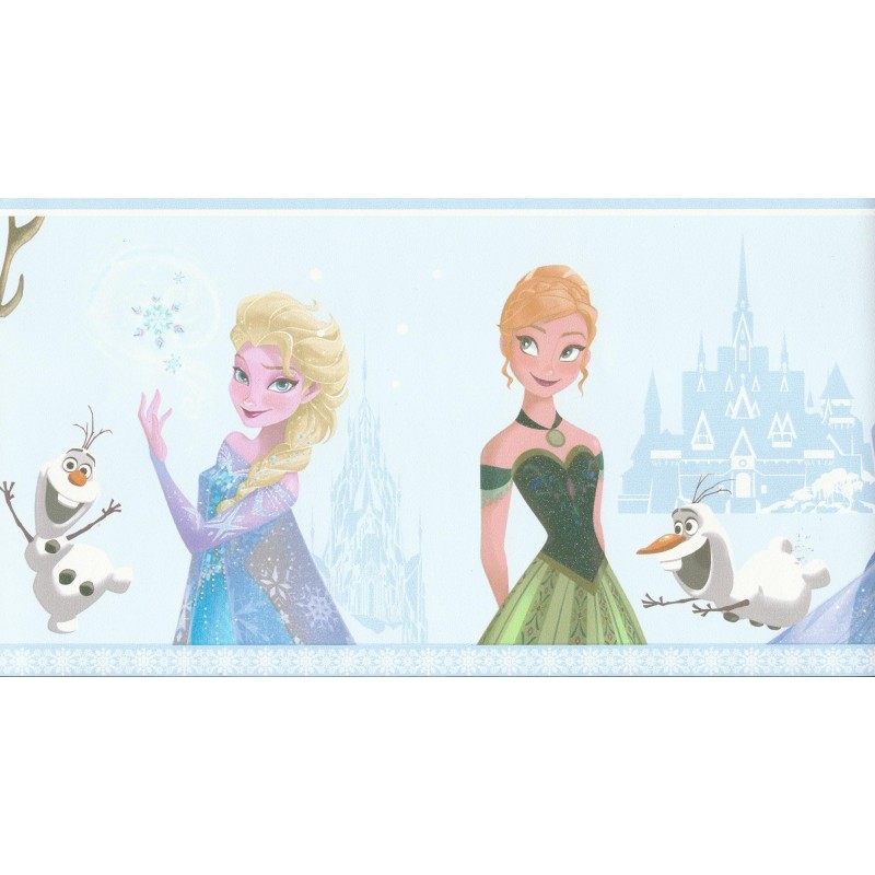 Home Disney Frozen Blue Self Adhesive Wallpaper Border by Galerie