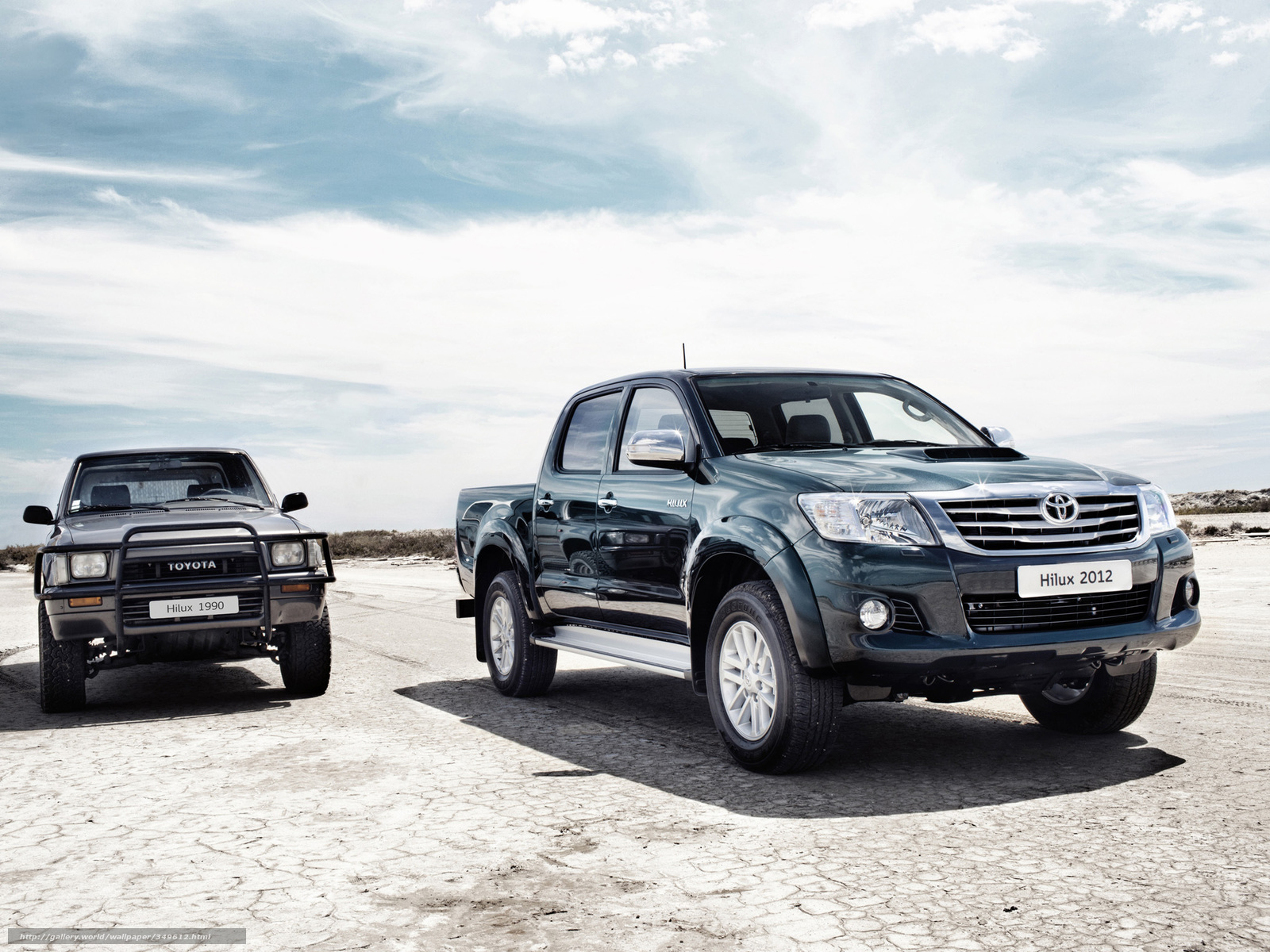 Download wallpaper Toyota Hilux pickup old and new free