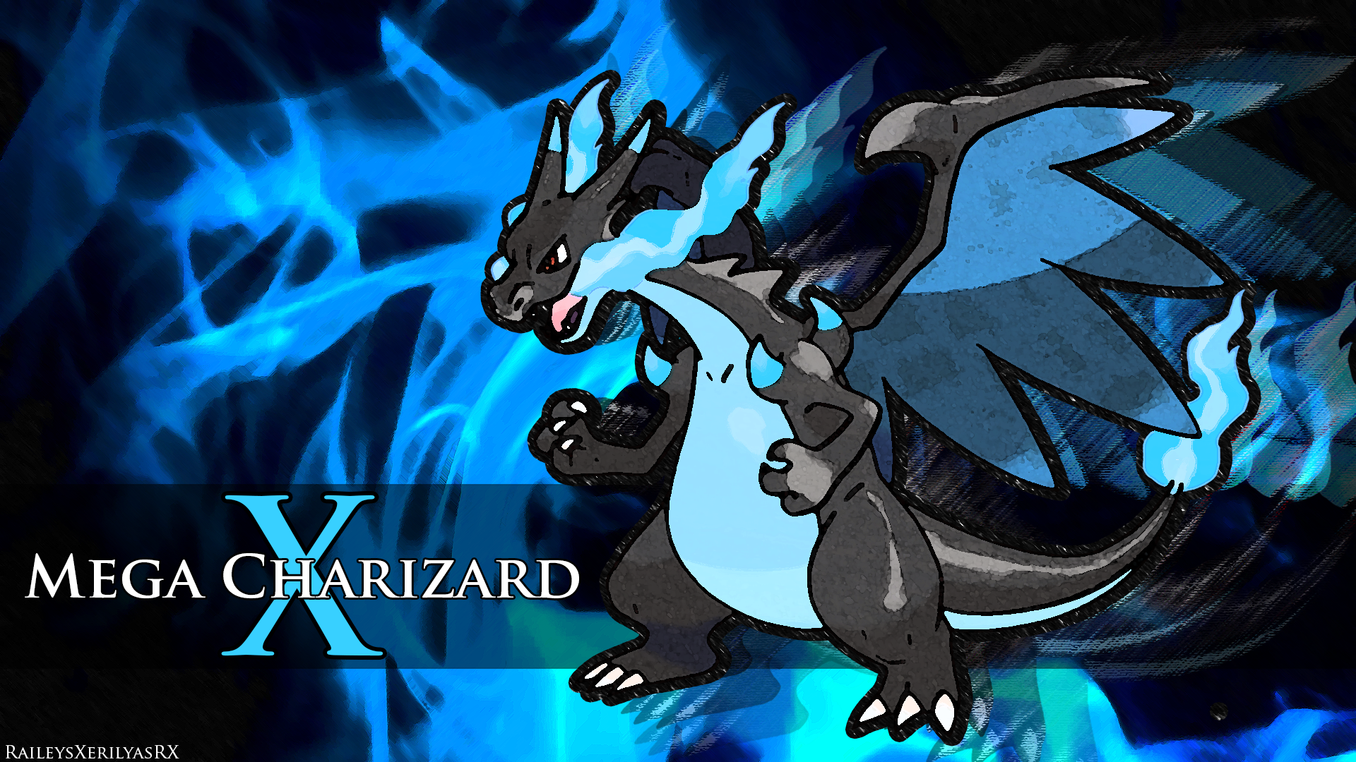 Mega Charizard X By Raileysxerilyasrx Fan Art Wallpaper Games