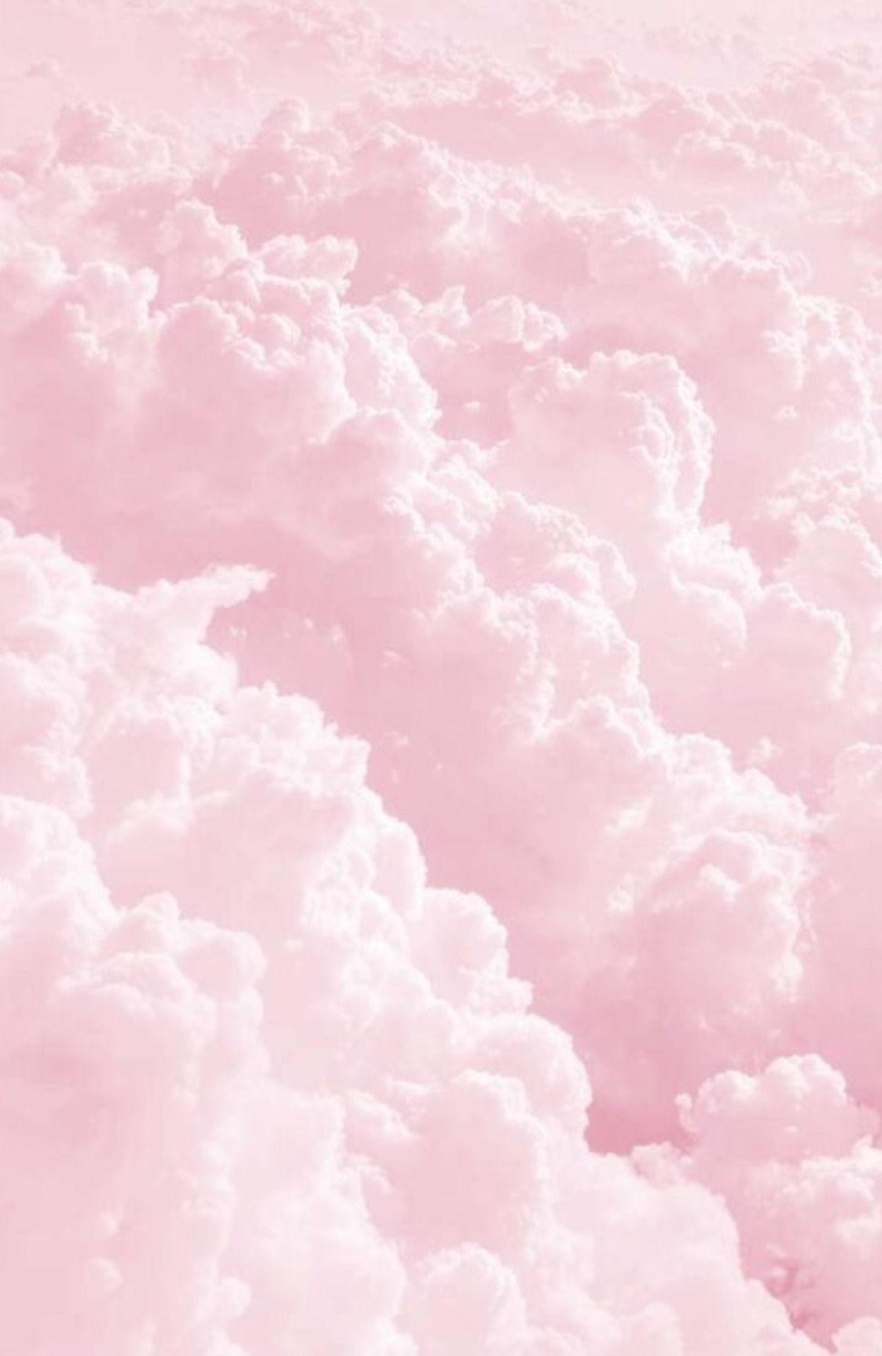 Taste The Clouds Pink Wallpaper Pastel