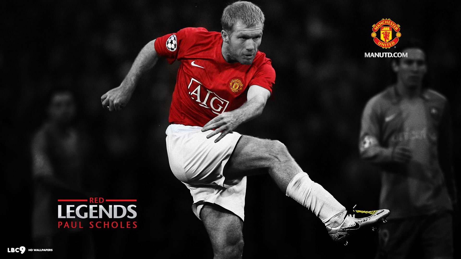Manchester United Paul Scholes Red Legends Wallpaper Players