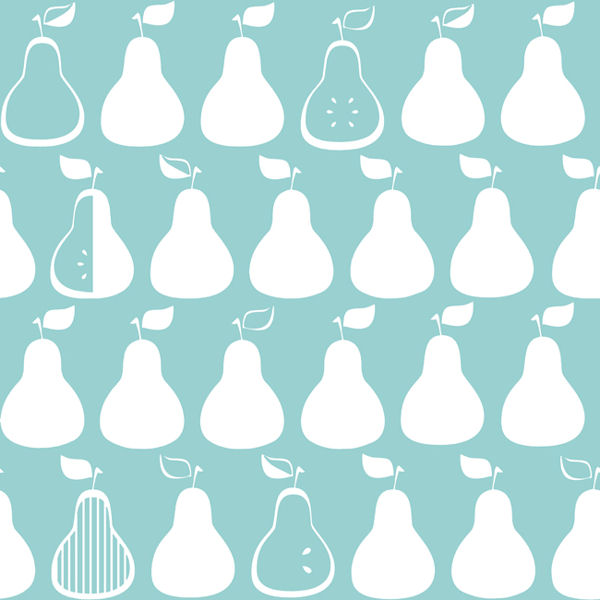 Blue Kitchen Pears Wallpaper Wall Sticker Outlet