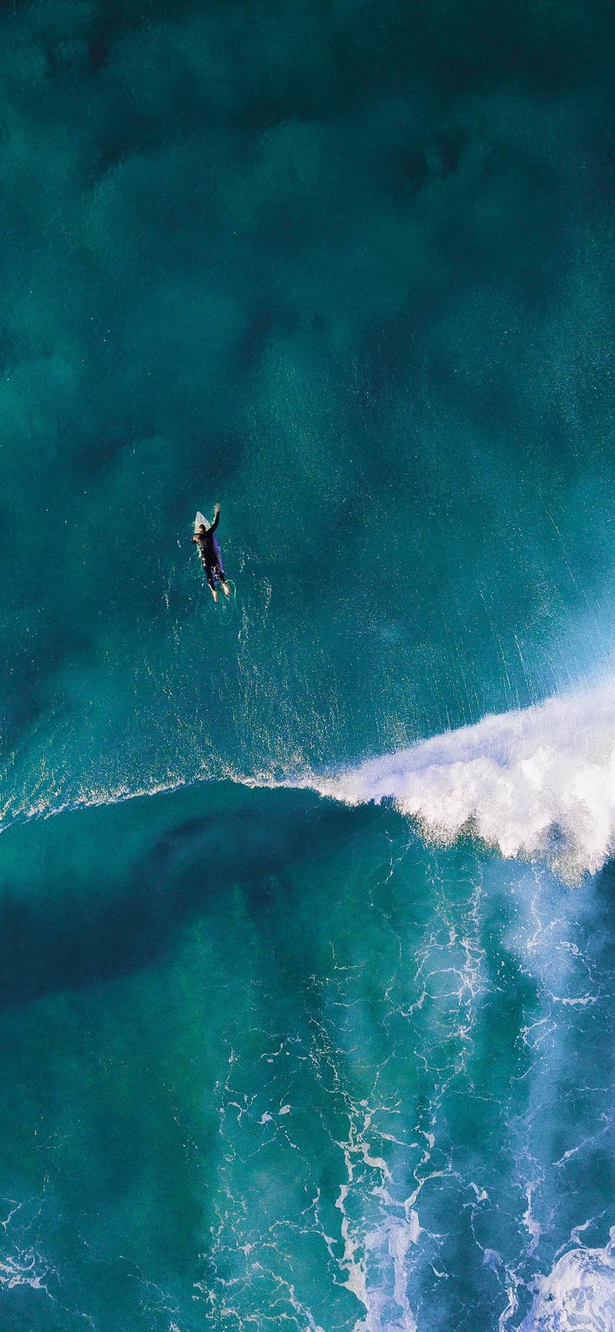 Surfing Waves iPhone Wallpaper