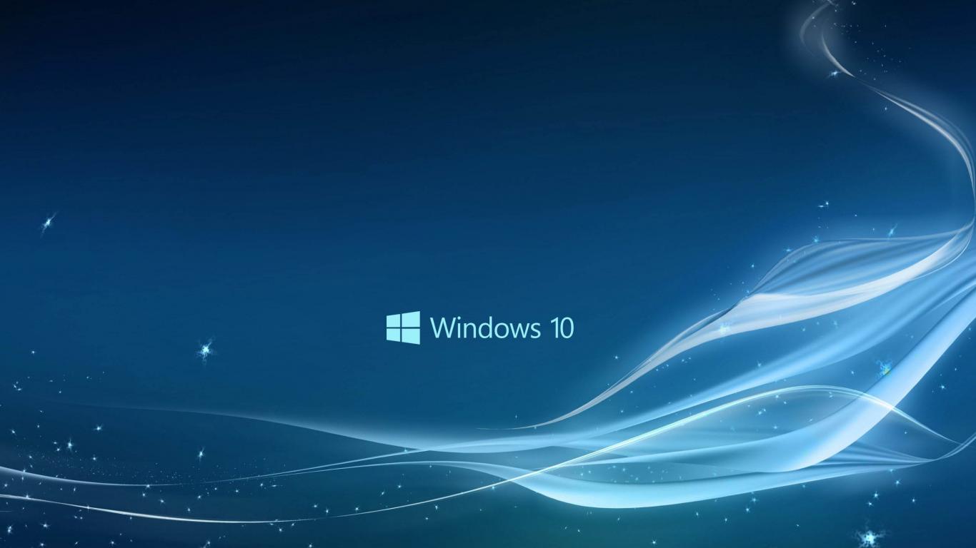 Windows 10 Wallpaper in Blue Abstract Stars and Waves HD Wallpapers 1366x768