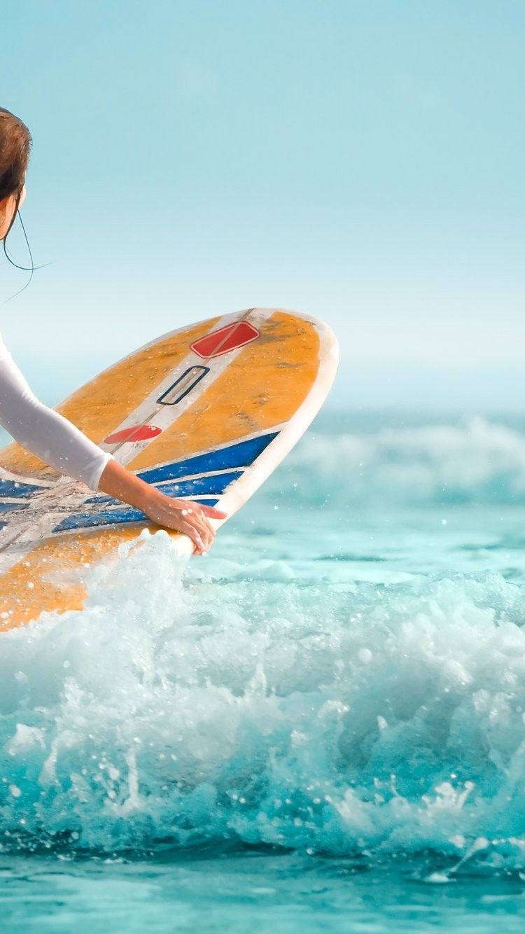 Surfboard Hawaii iPhone Wallpaper Top