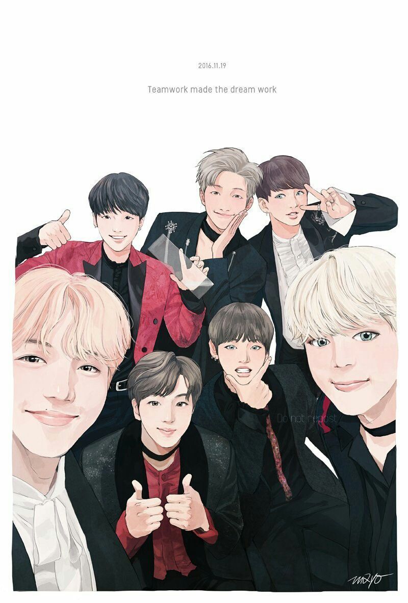 Bts Anime Wallpaper On
