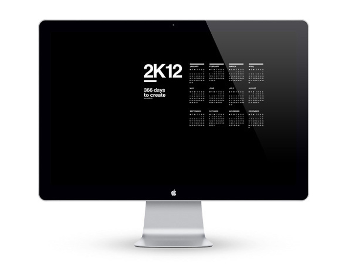 Minimalist 2k12 Desktop Calendar Days To Create The