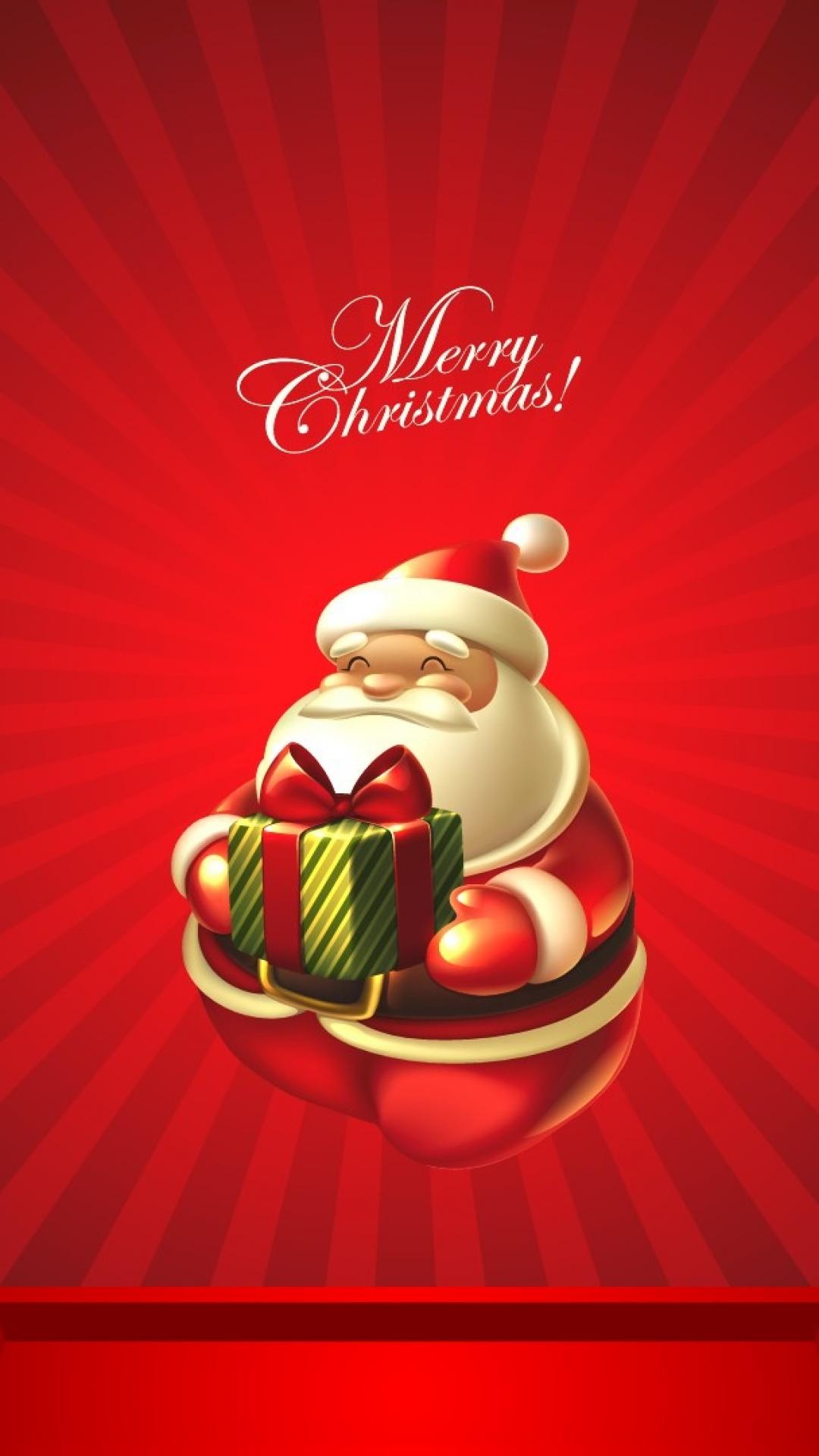 Cute Christmas Santa Claus iPhone Wallpaper