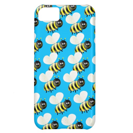 Happy Cute Buzzing Bumble Bees Barely There iPhone Case