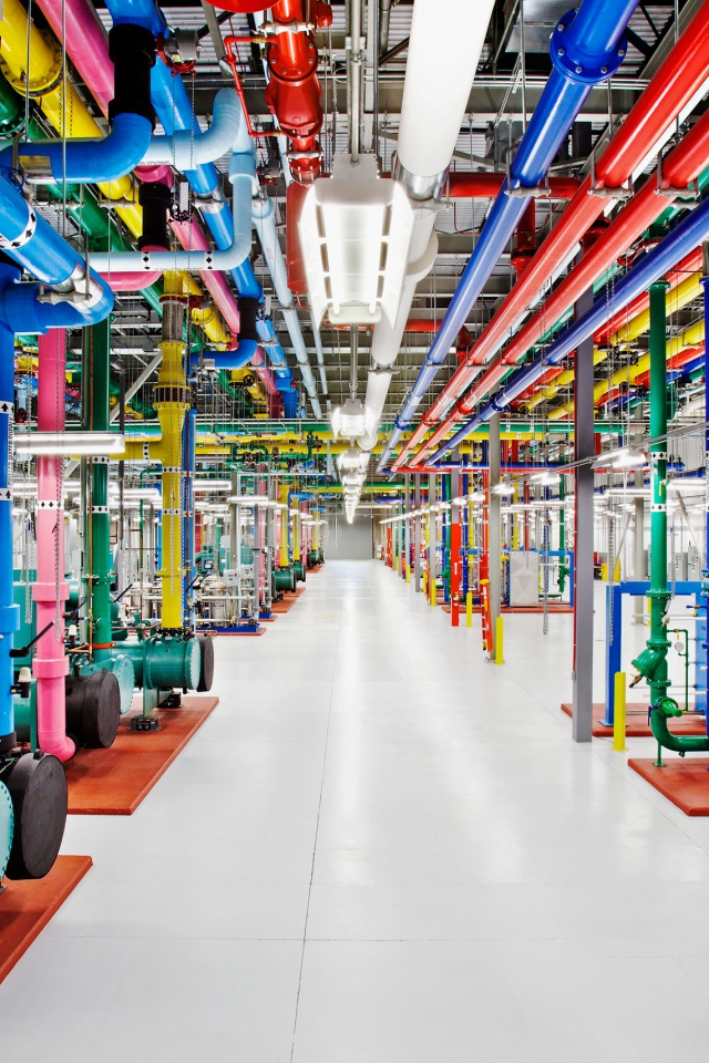 Data Center Google Search Engine Building Multicolored Wallpaper