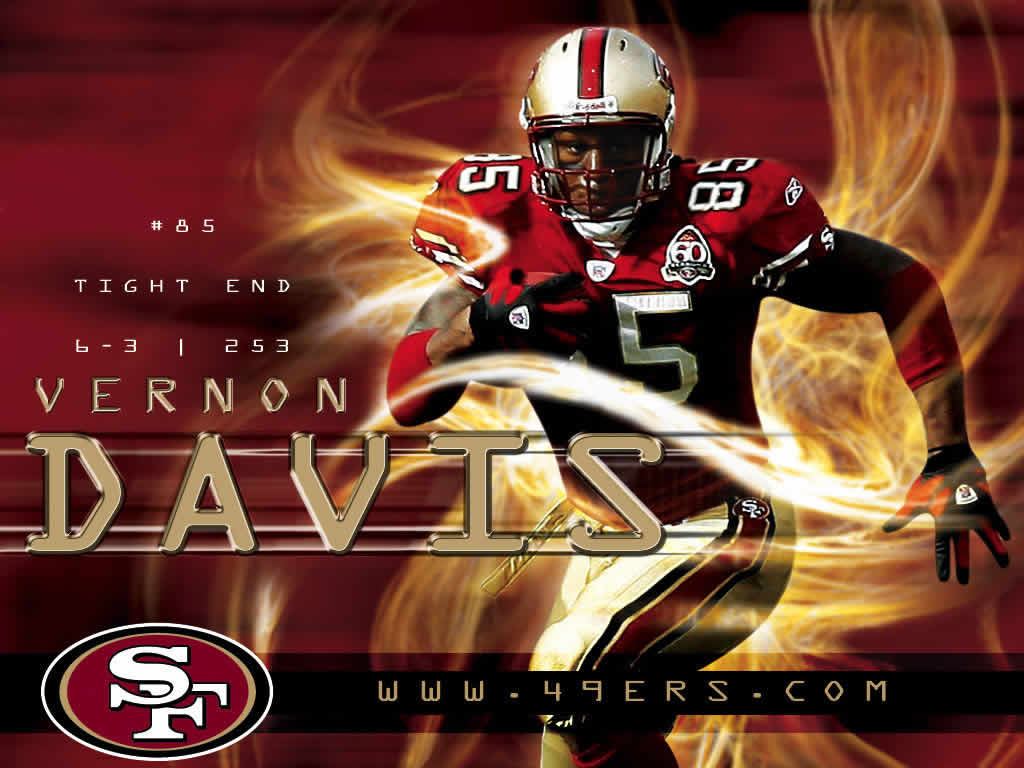 San Francisco 49ers Vernon Davis Puter Desktop Wallpaper Background