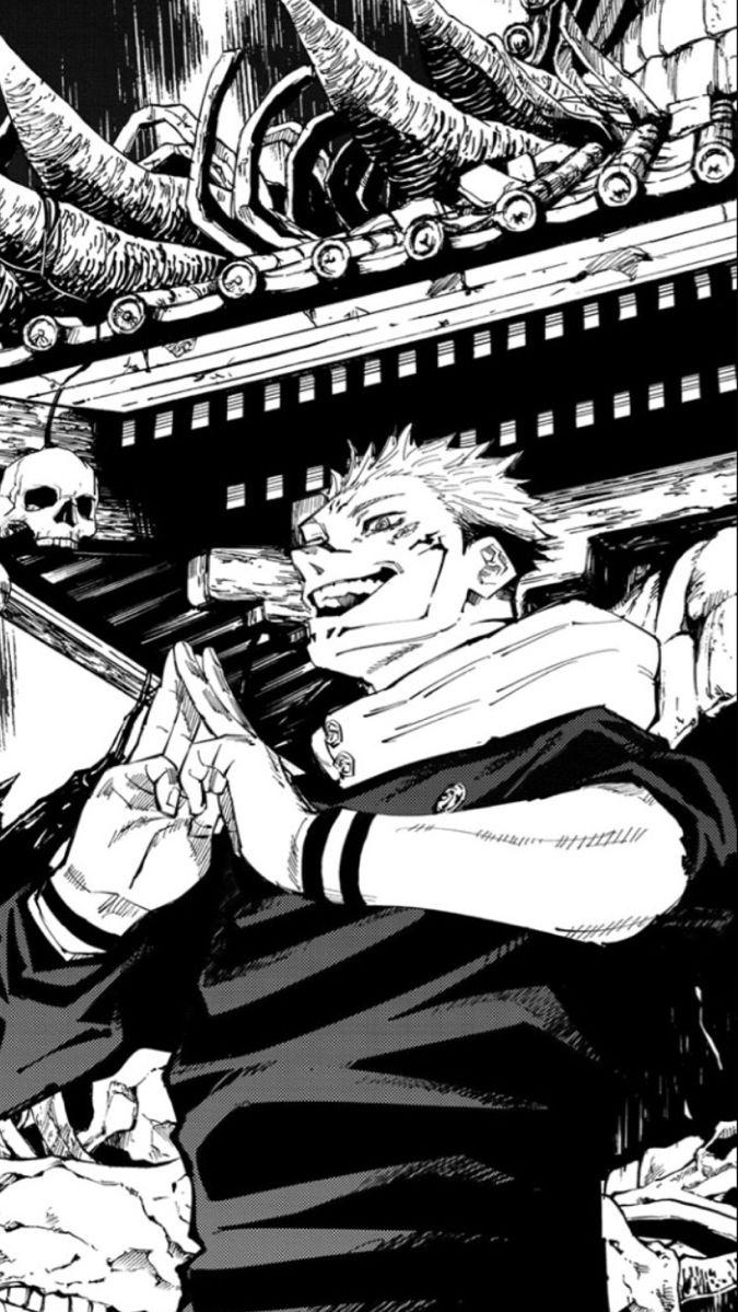 Curse King In Anime Poses Reference Sketch Fight