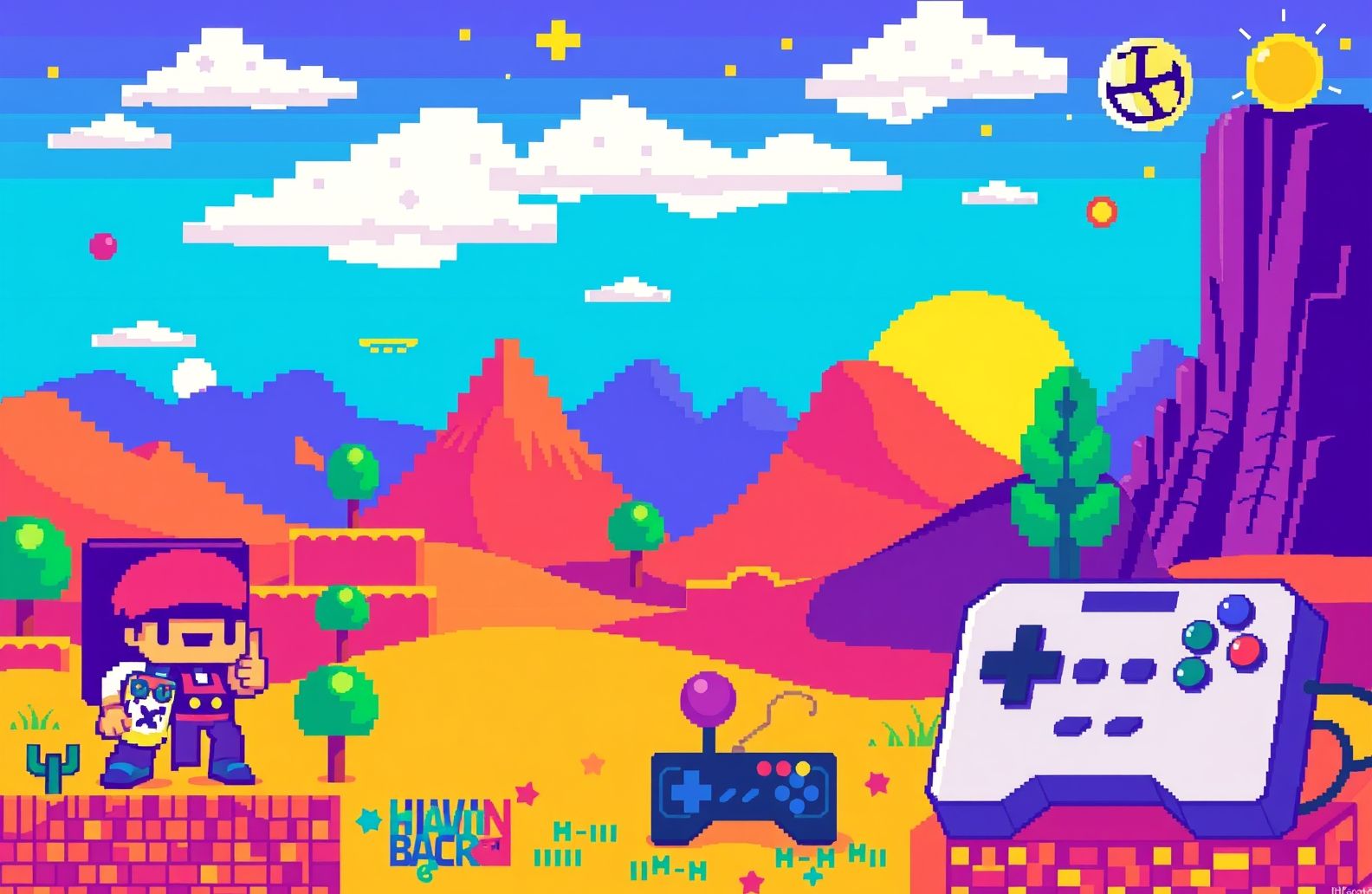 Hd Retro Gaming Wallpaper