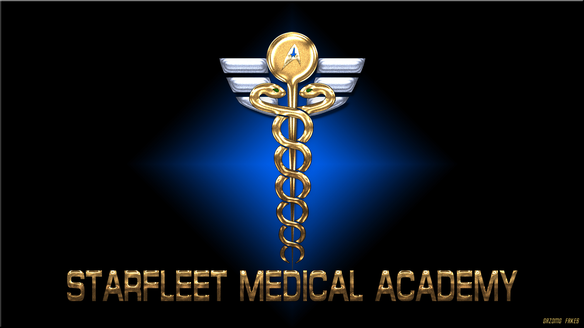 Starfleet Medical logo Wallpaper by gazomg 1920x1080